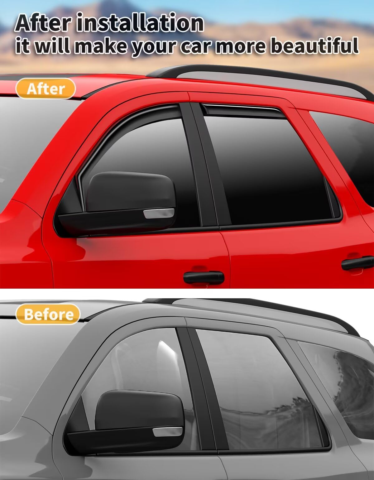 saleago rear passenger window showing continuous custom fit and weather protection