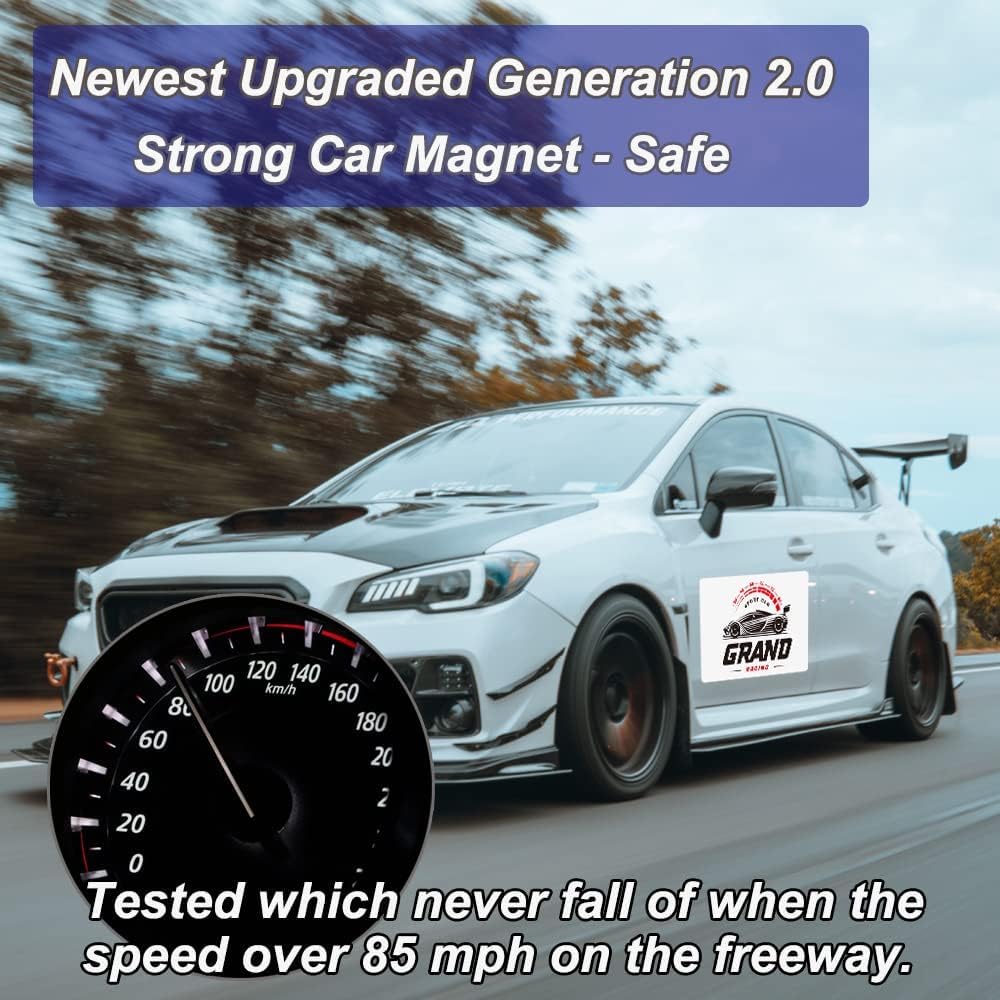 SALEX magnet with printed decal applied demonstrating customization and professional look