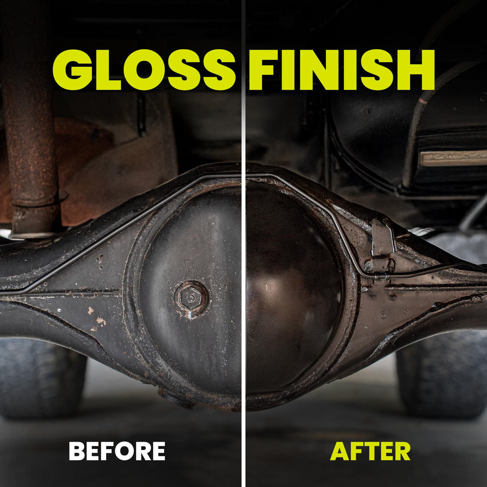 Salt Shift before and after undercarriage area demonstrating easier cleaning
