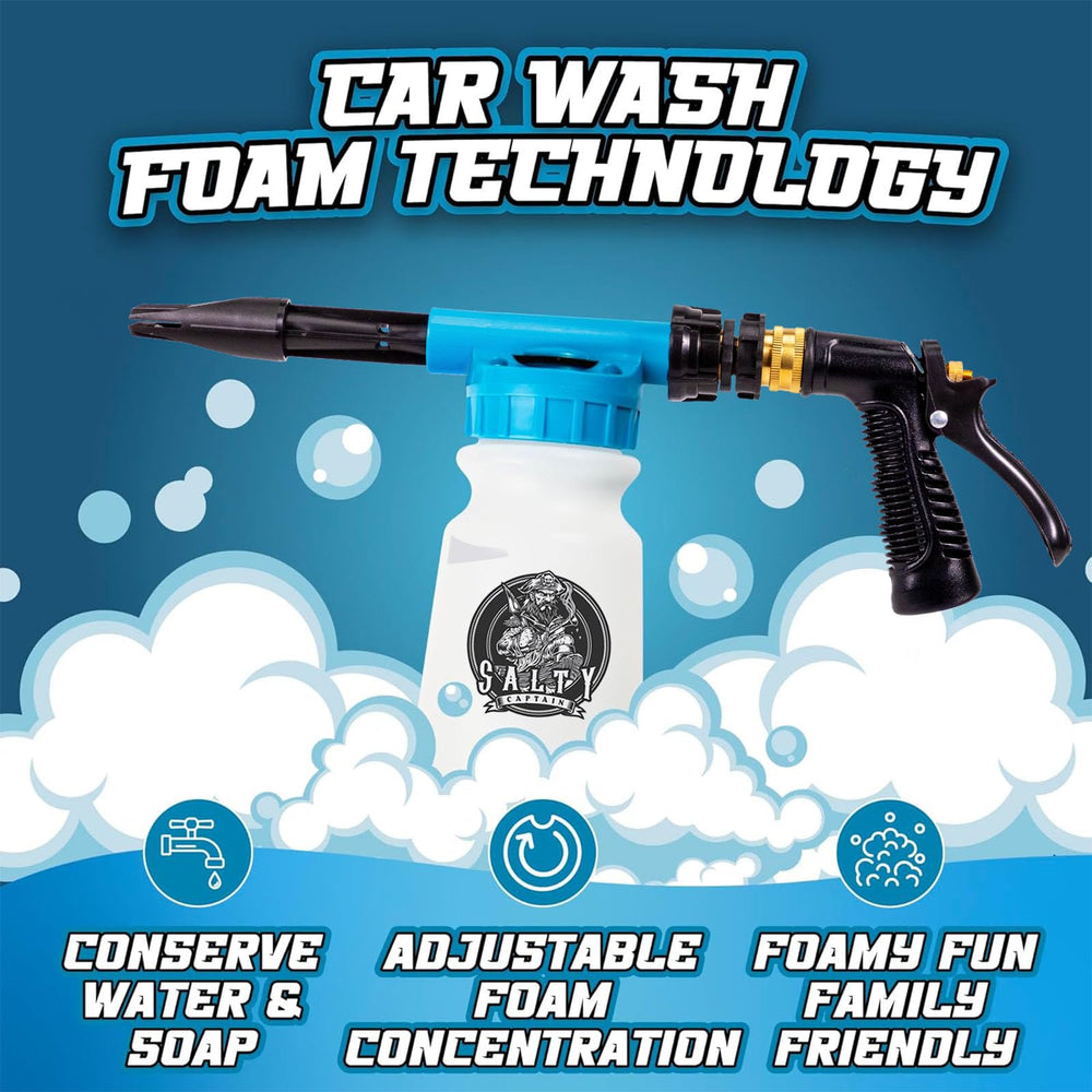 Salty Captain foam cannon adjustment dial closeup for precise foam control