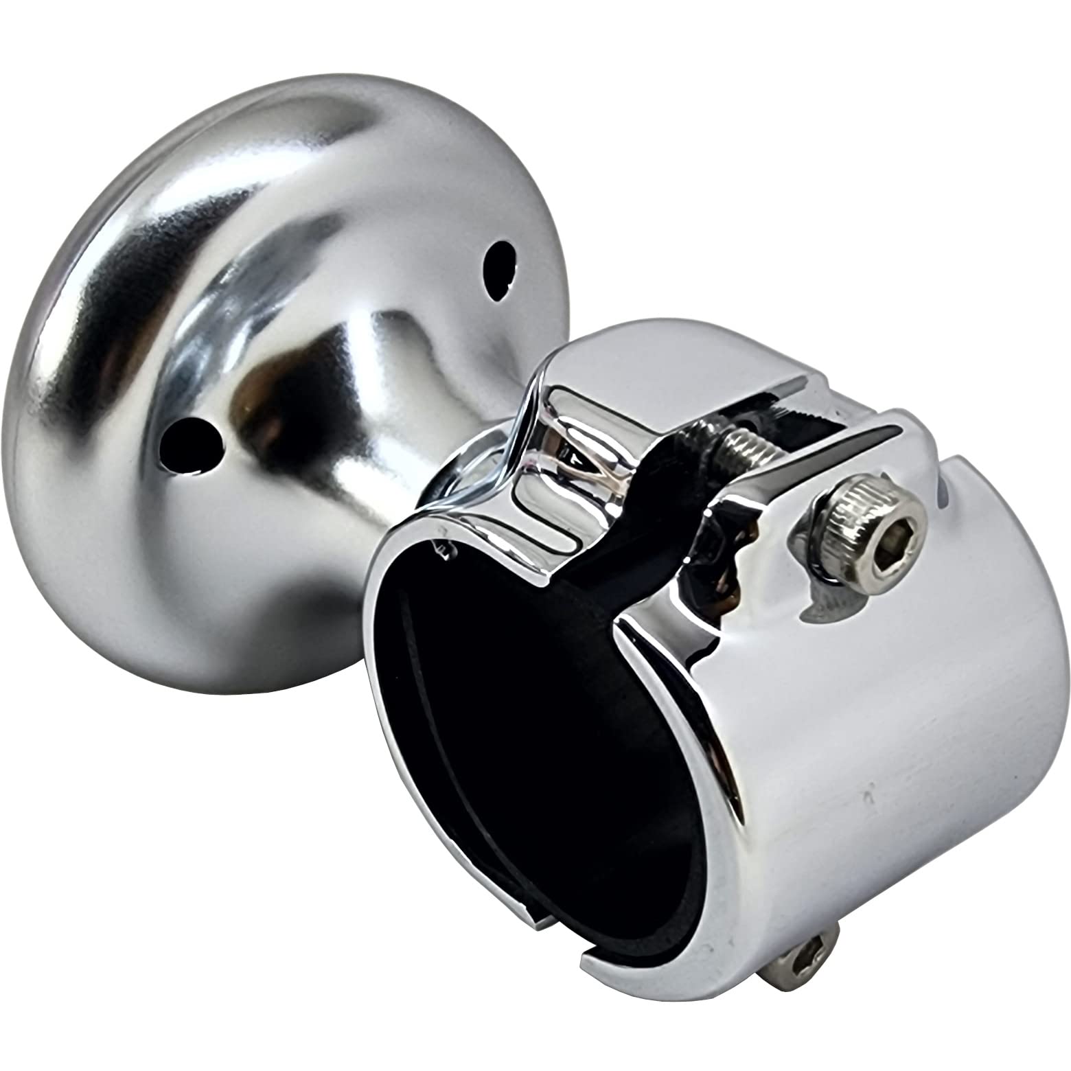 Salty Reef knob clamp closeup showing hardware and spacers for a secure anti-slip fit