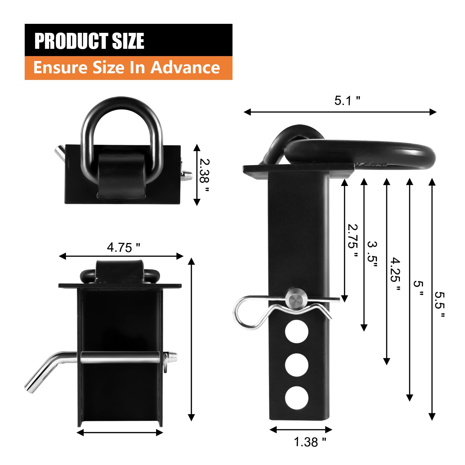 SALUINOKI D ring installed in stake pocket providing secure anchor
