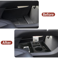 Salusy detail of adjustable cup holder securing a variety of cup sizes