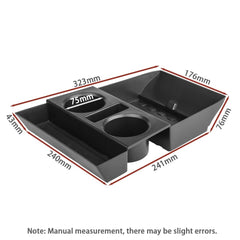 Salusy organizer installed in Hyundai Santa Fe lower console for tidy storage