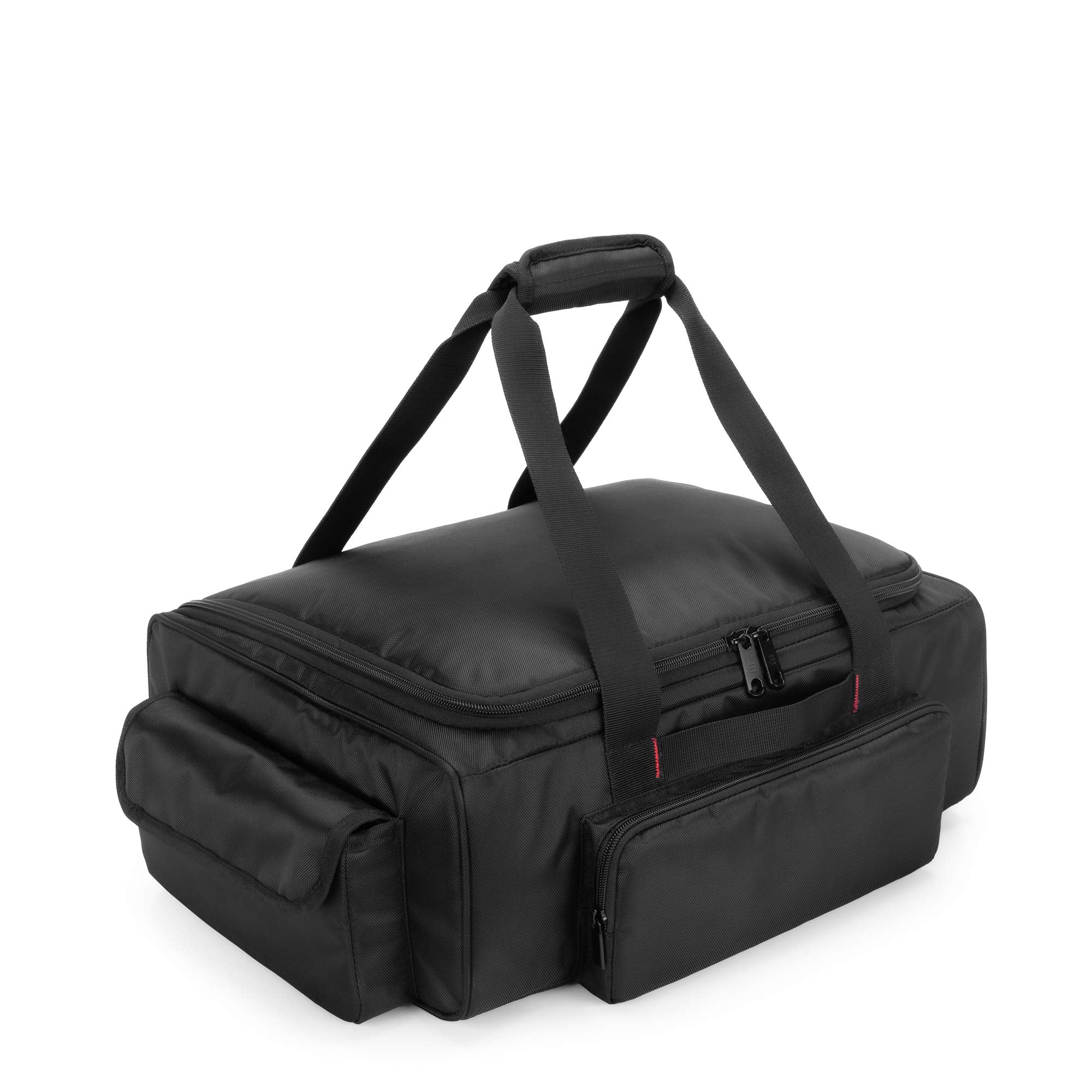 samdew front view of underseat bag showing compact profile and easy access