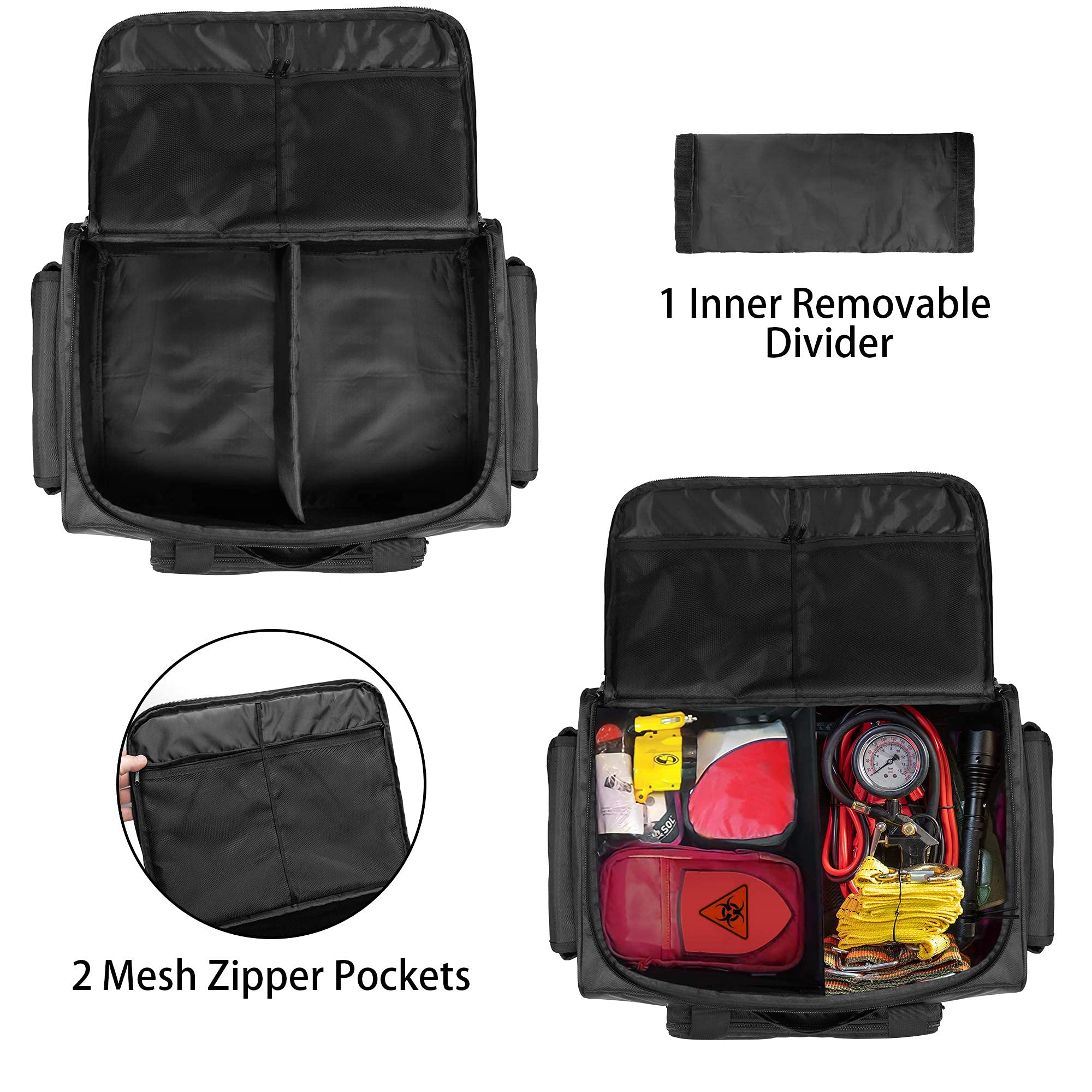 samdew side pockets with flap for quick small-item storage and security