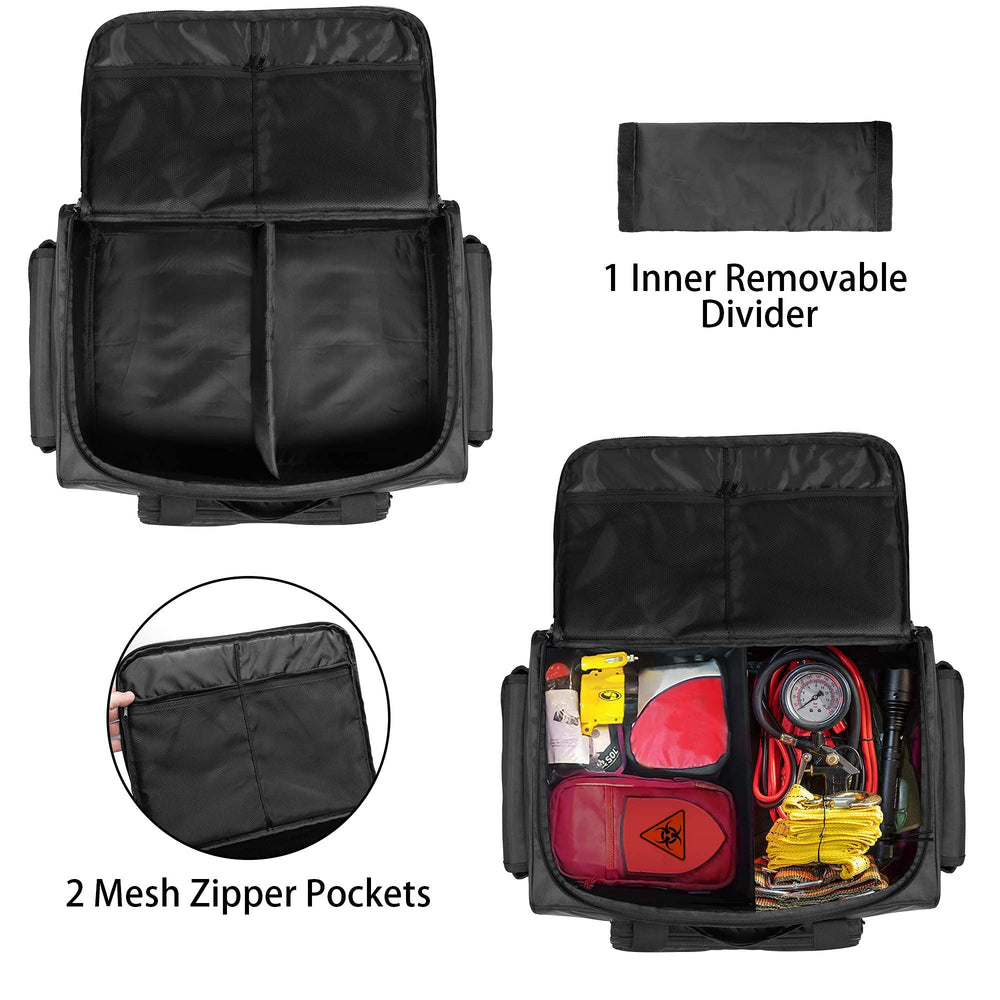 samdew side pockets with flap for quick small-item storage and security