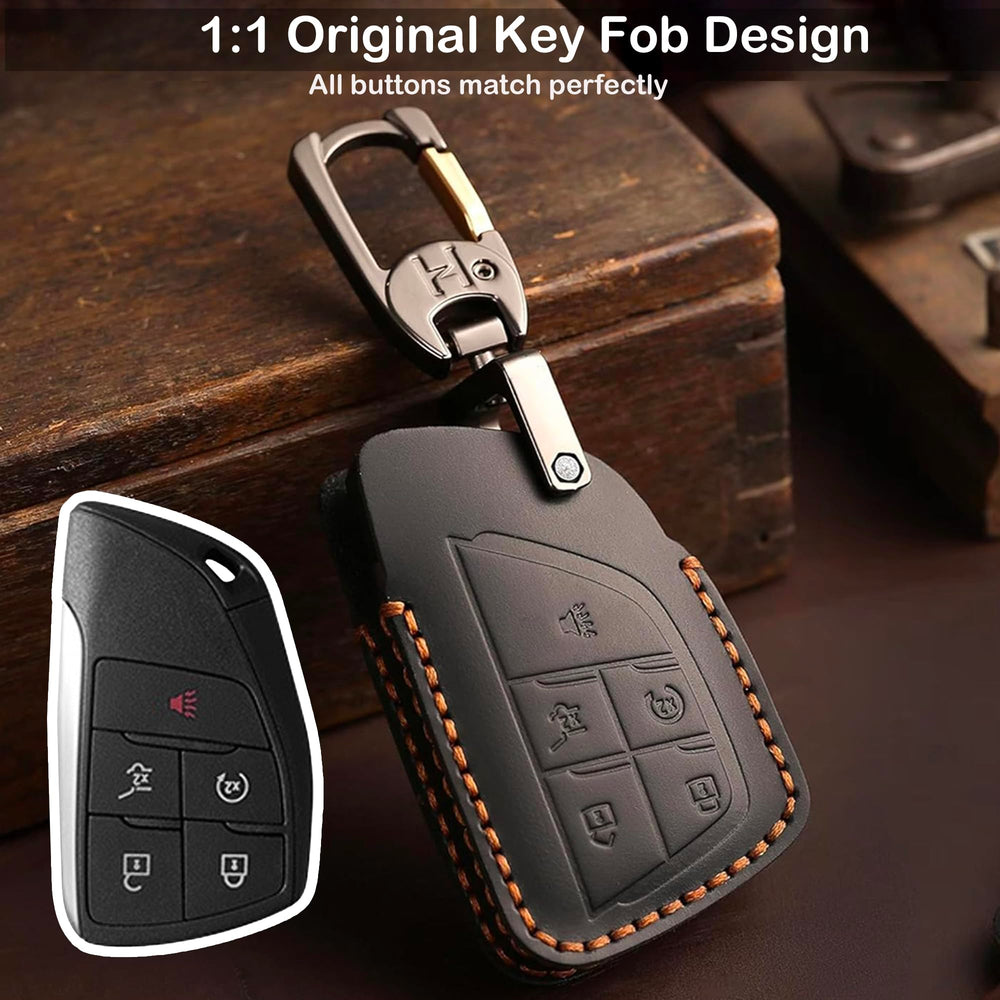 SAMGCHI rear view showing leather edge and stitching for long-lasting protection
