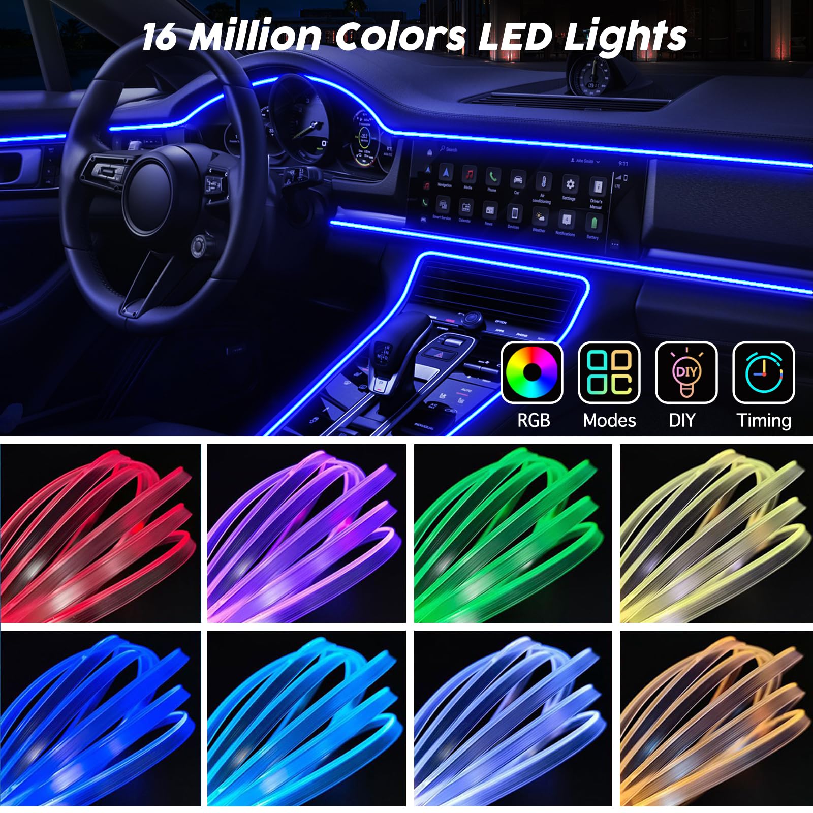 SAMGCHI close-up of 3mm fiber optic texture for smooth even light