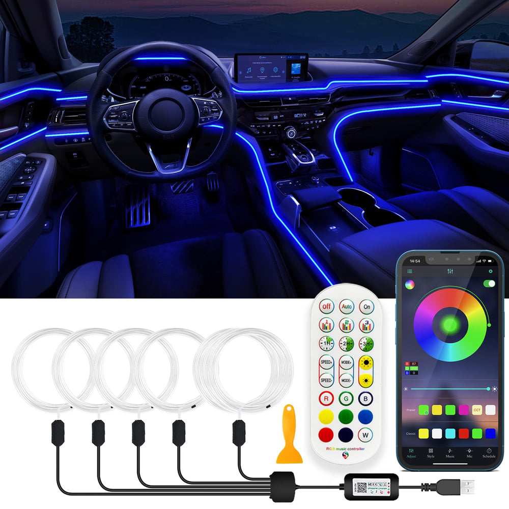 SAMGCHI front packaging showing full car ambient LED kit benefits