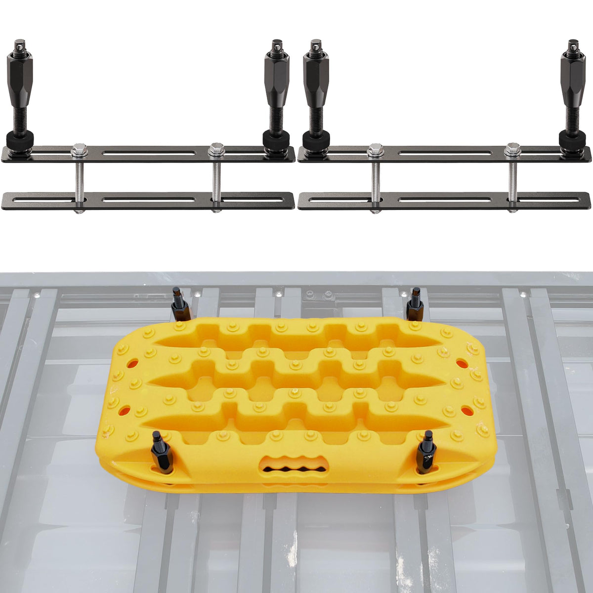 SAMOUT front view of mounted recovery board showing secure fit and low profile
