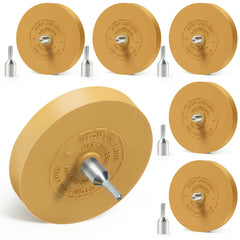 SANDPROX front packaging showing six 3.5 inch eraser wheels and benefits