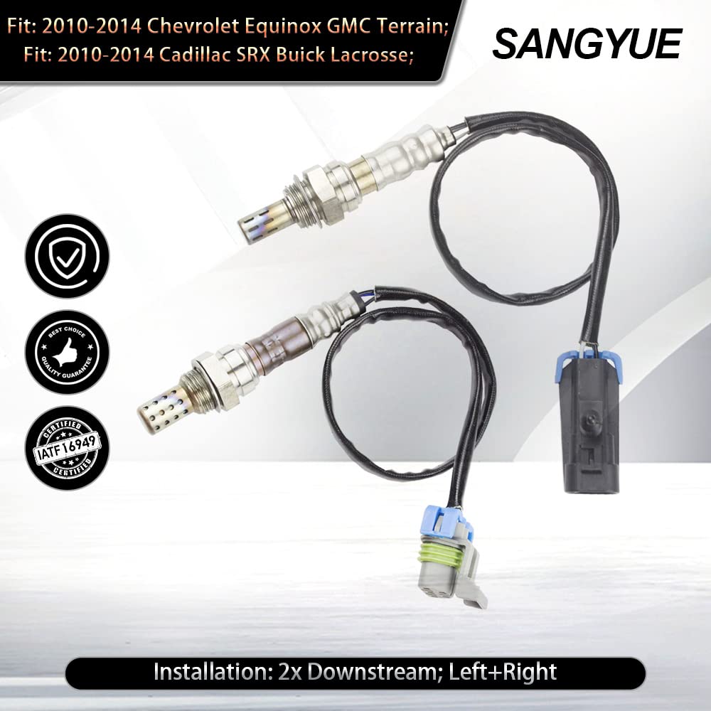 Sangyue sensor installed under vehicle downstream position, shows post-catalytic fitting advantage
