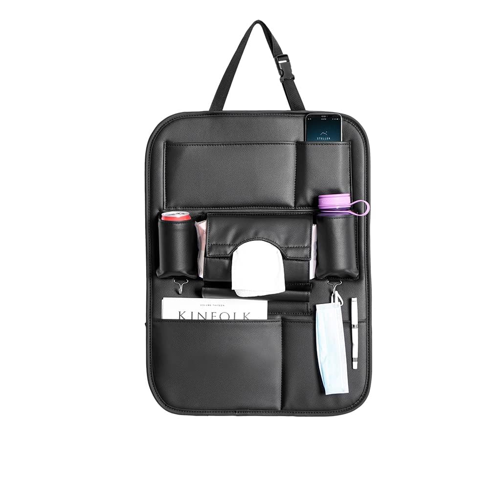 SANMITTI cup holder and pocket detail showing secure storage for bottles and snacks