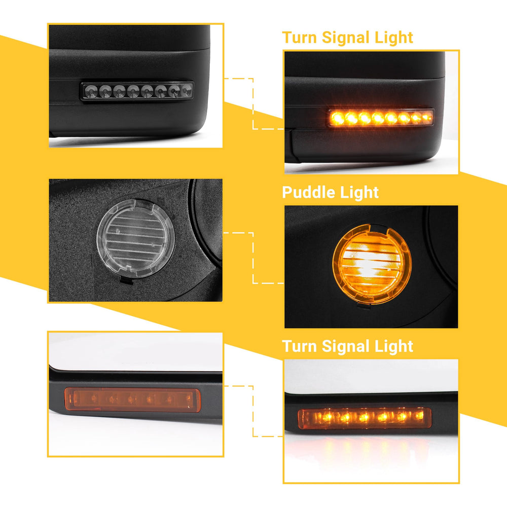 Sanooer dynamic LED turn signal illuminated demonstrating clearer roadside signaling