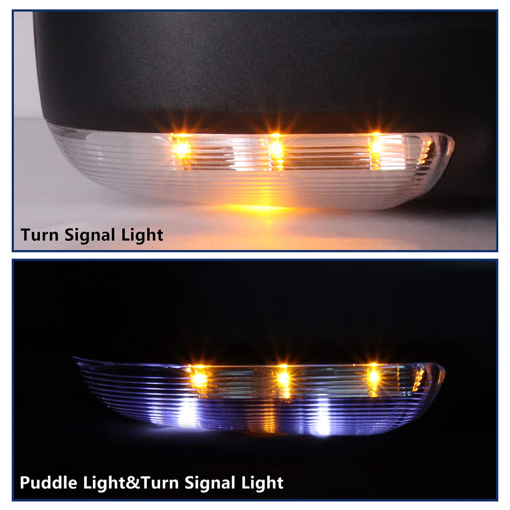 Sanooer heated glass and amber turn signal assembly improving visibility benefit