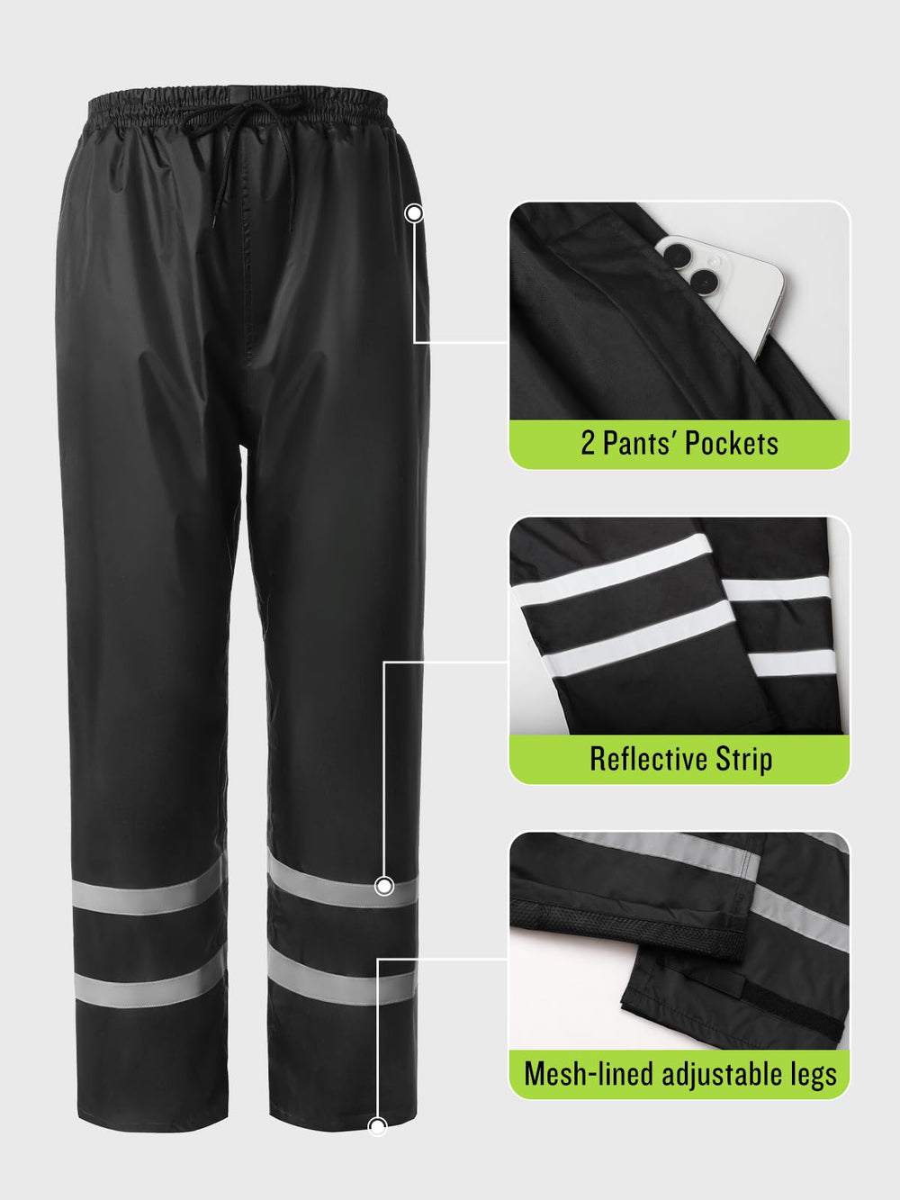 SaphiRose folded rain suit compact for travel and easy storage