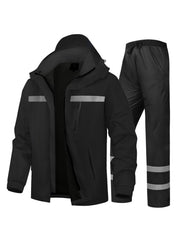 SaphiRose front view of rain suit showing coverage and visibility