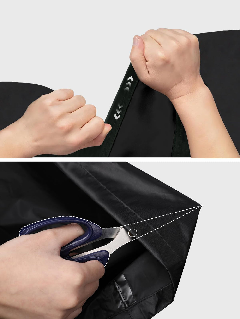 SaphiRose jacket hood detail with visor and mesh lining for weather protection