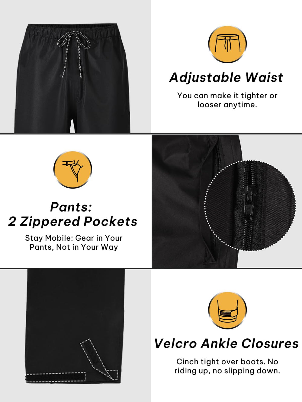 SaphiRose pants reflective strip increasing visibility in low light