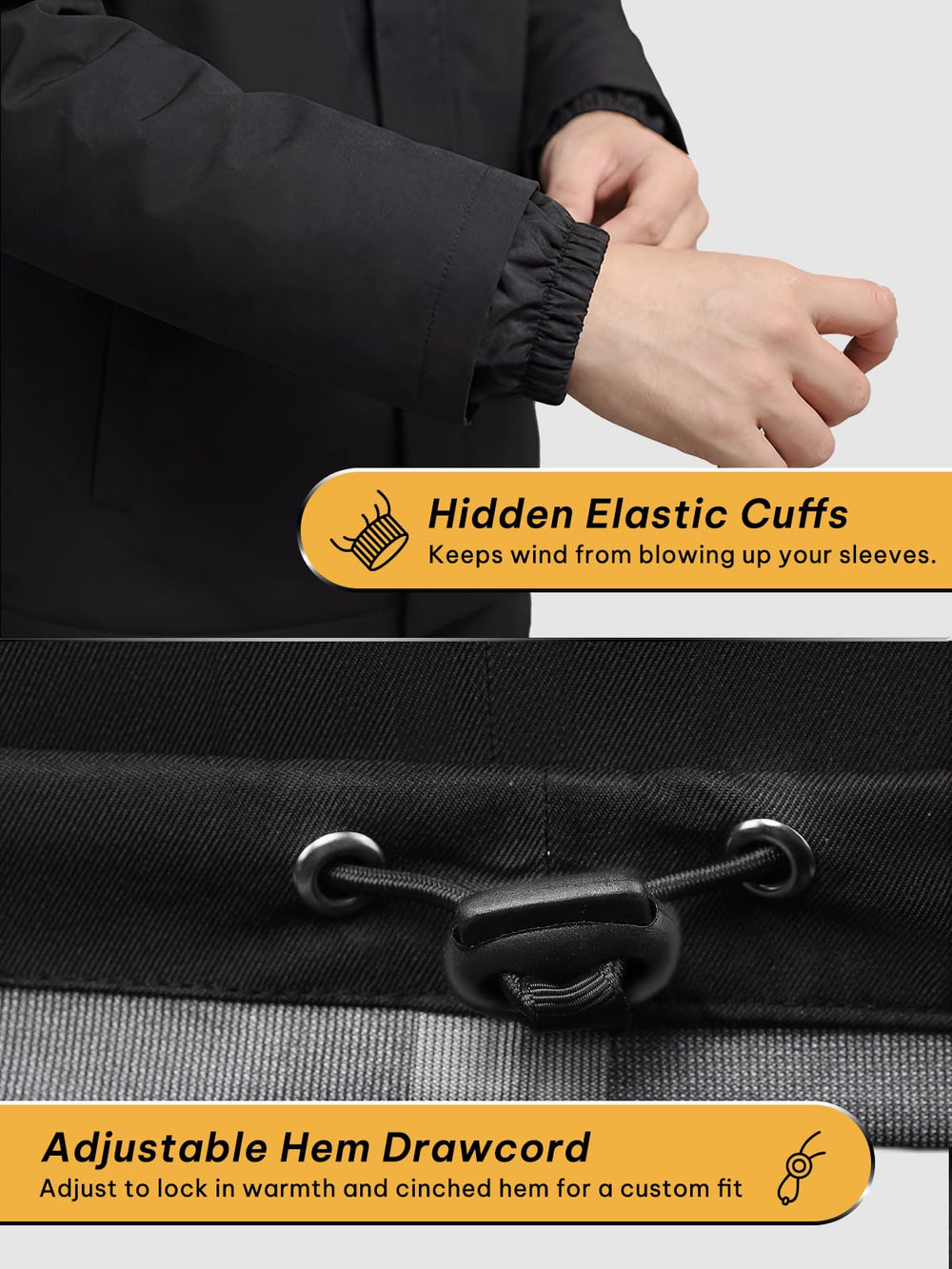 SaphiRose waterproof zipper detail preventing water ingress during storms