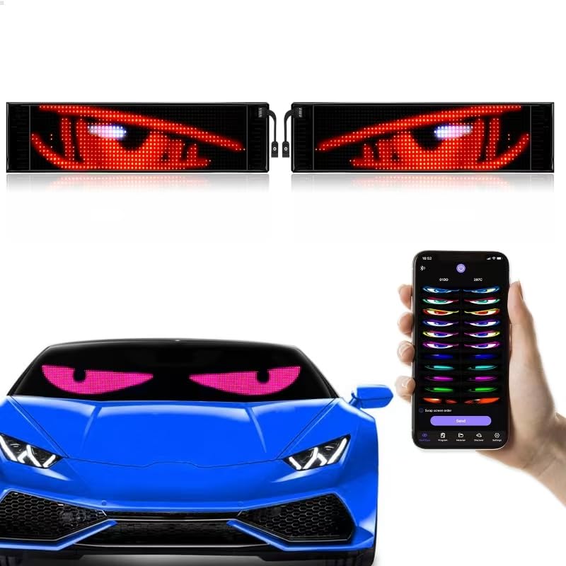 sasecgo front view of LED eyes sign showing bold visual impact