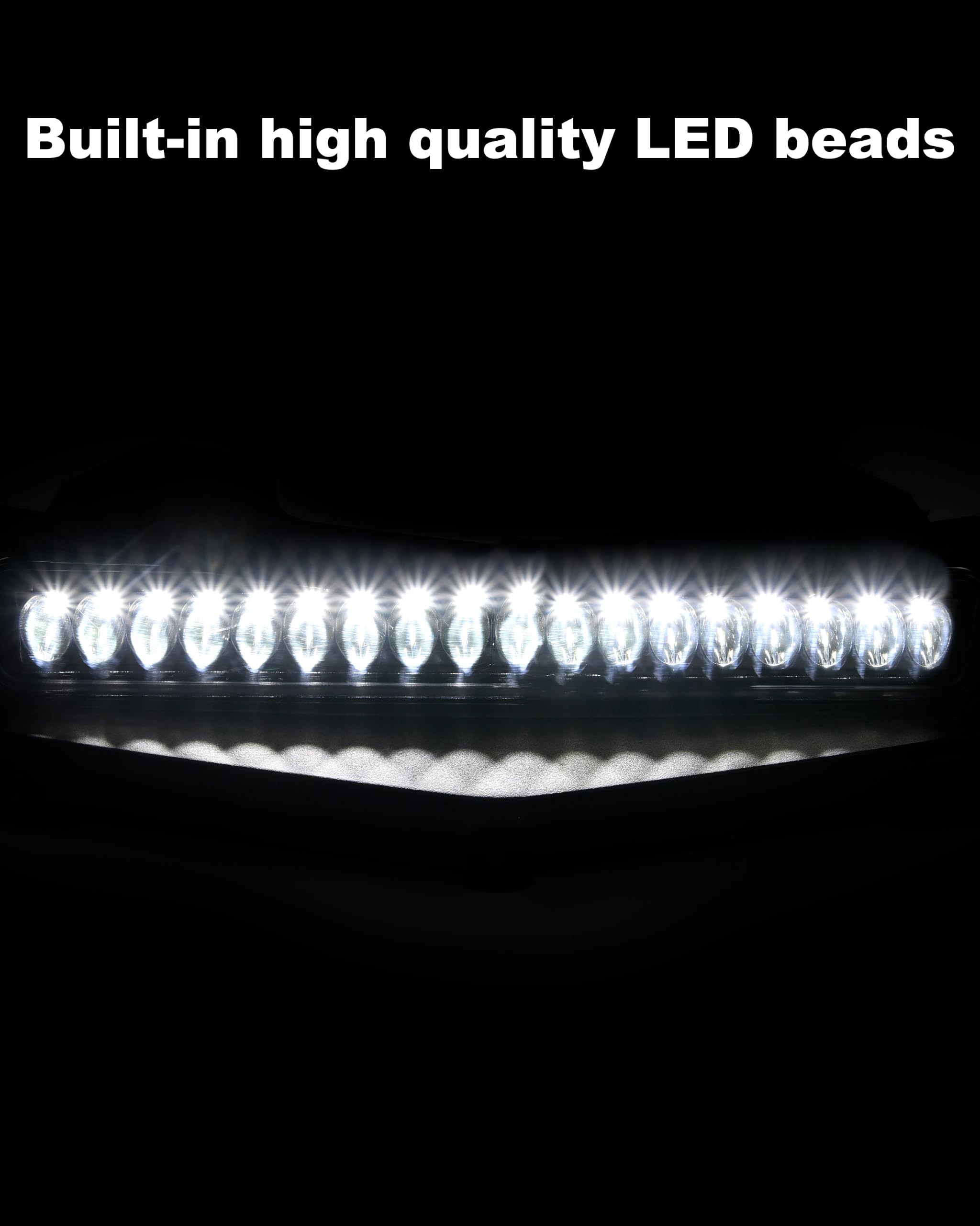 SAUTVS close-up of LED array showing bright focused beam