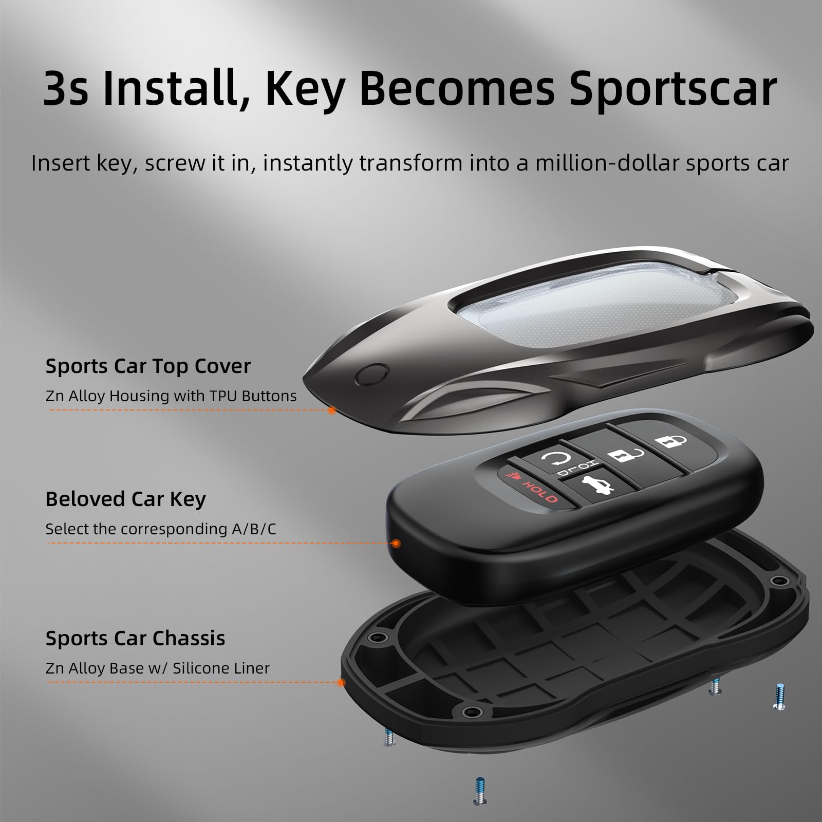 saxsion cover installed on Honda remote with precise cutouts for full function