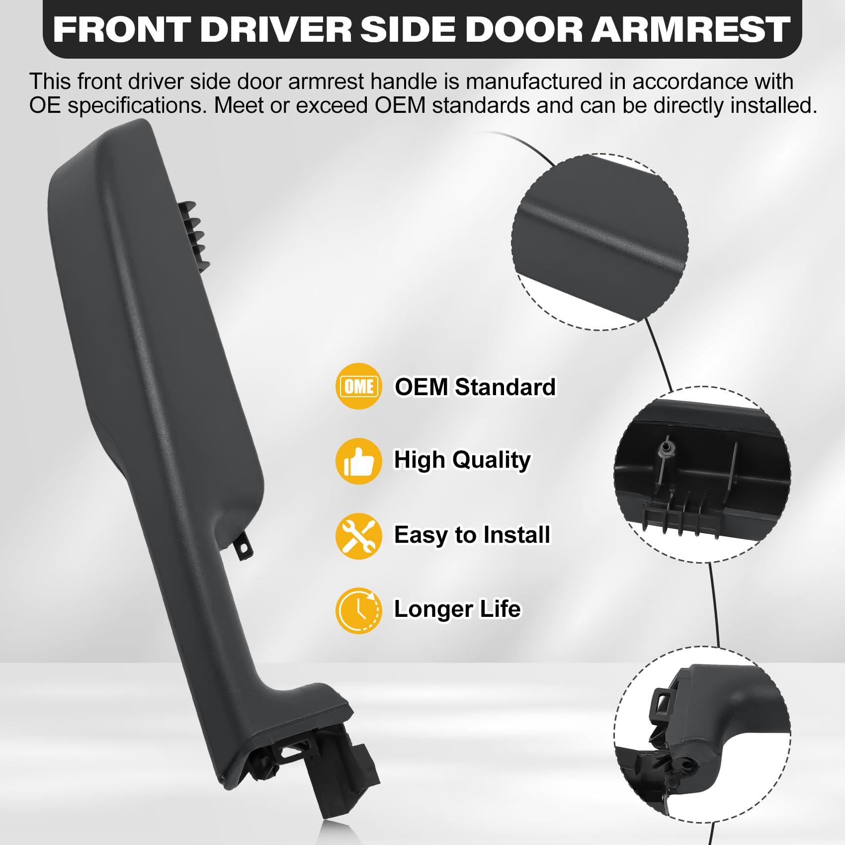 SAYNO armrest label with part number 12472876 for easy verification