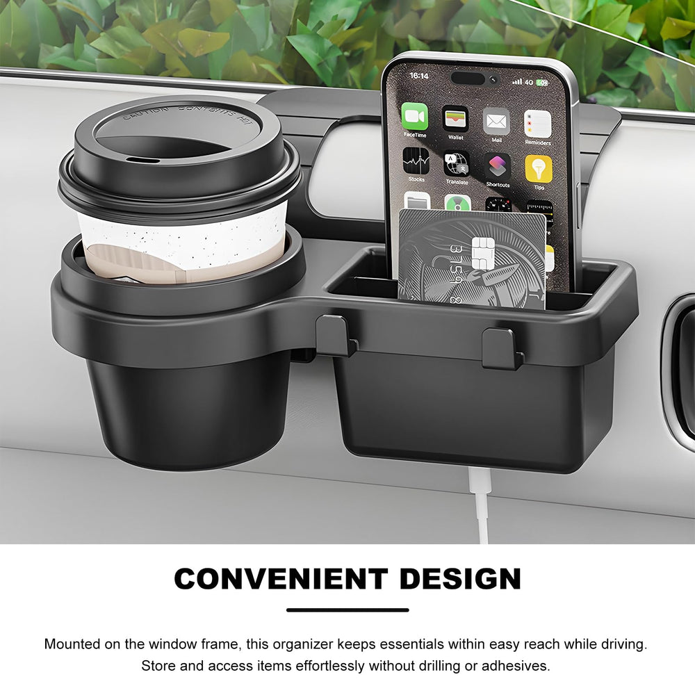 Sbulhia lifestyle image on car door keeping essentials reachable and tidy