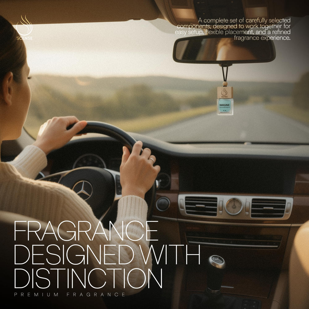 SCENSE IMAGINE in-car lifestyle shot creating a refined driving atmosphere