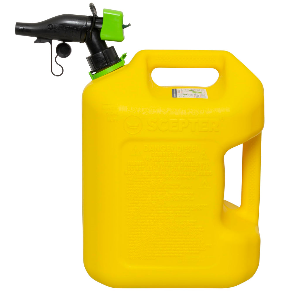 Scepter rear handle angle view highlighting ergonomic carry handle for steady refills and improved control