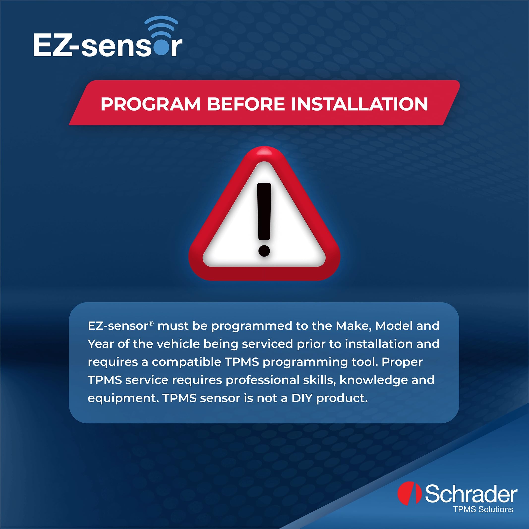 Schrader EZ-Sensor twelve-piece layout showing bulk supply for fleet servicing benefit