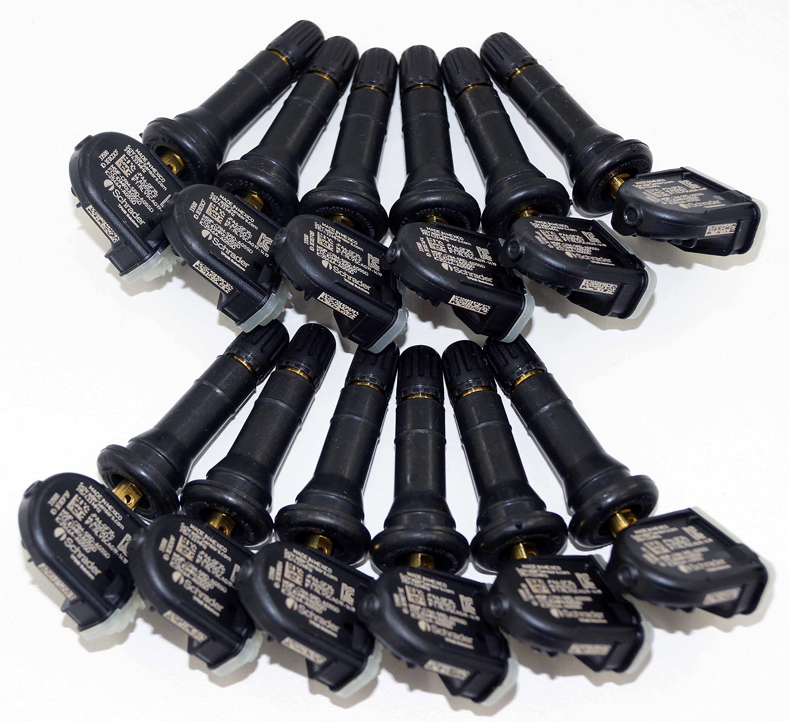Schrader EZ-Sensor being programmed with TPMS tool showing technician efficiency benefit