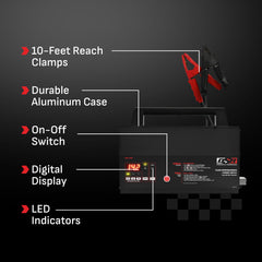 Schumacher INC100 Anderson Plug connection for secure high-current hookup and consistent performance
