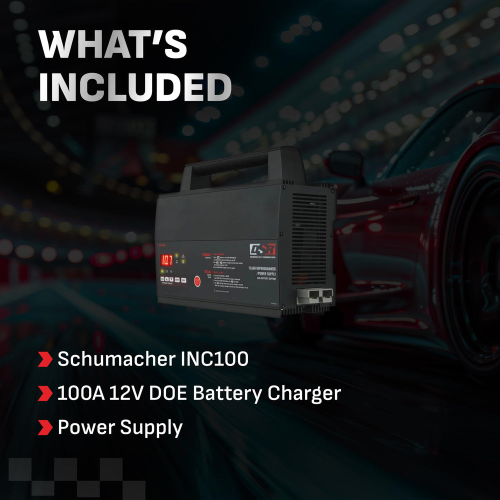 Schumacher INC100 dual cooling fans detail demonstrating temperature-controlled heat management