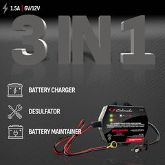 Schumacher SC1300 ring leads detail showing safe non-sparking connection