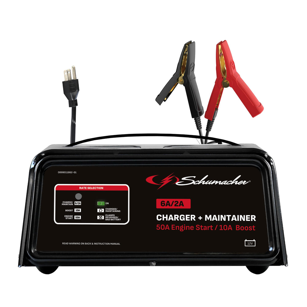Schumacher Electric SC1361 front view showing controls and rugged casing for reliability