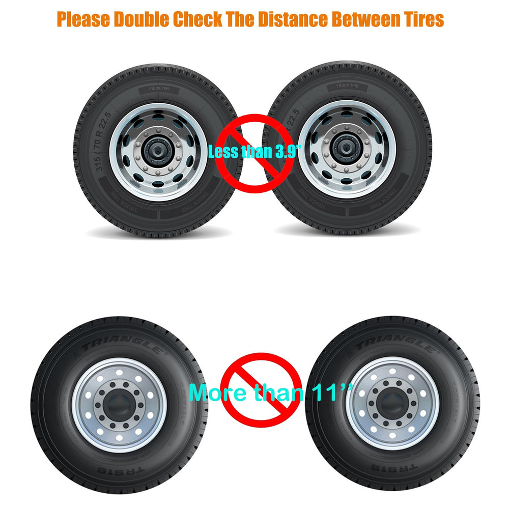 Schumaho installed on an RV tire demonstrating added stability while parked