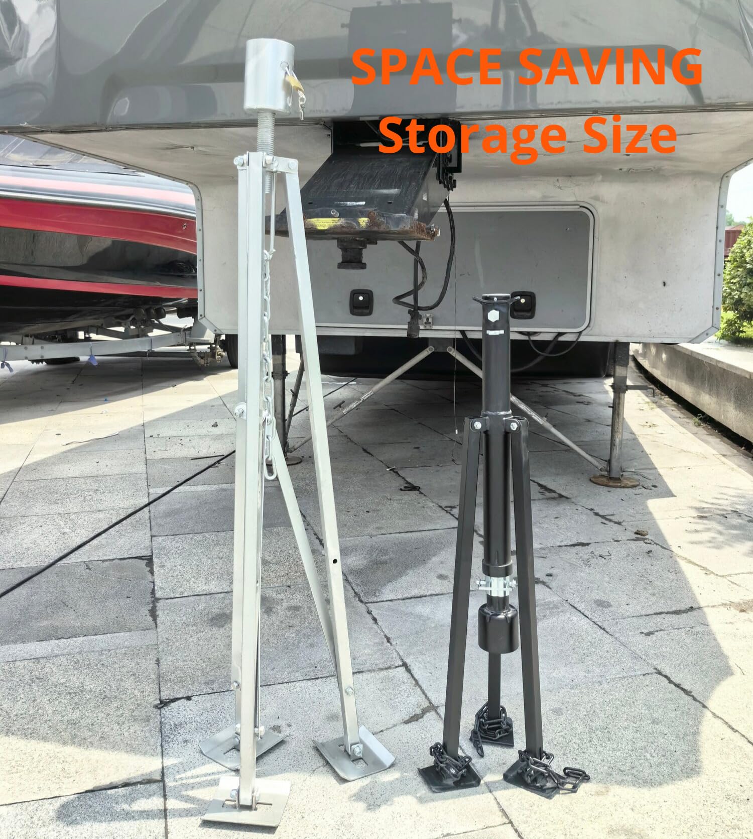 Schumaho tripod lifted and compact for easy storage and transport