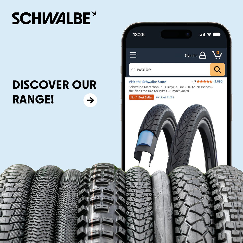 Schwalbe Clik used during roadside repair demonstrating faster tyre inflation