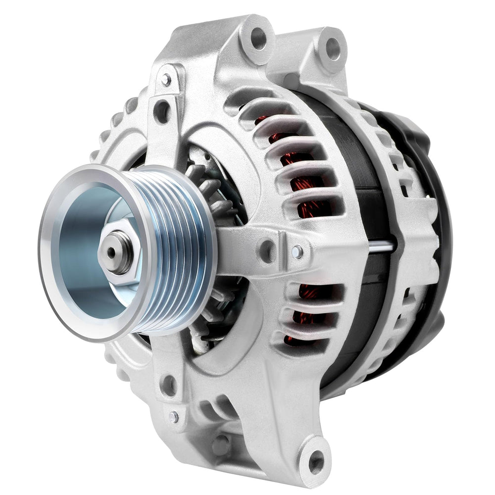 SCITOO alternator front view showing mounting points and clean finish for reliable fit