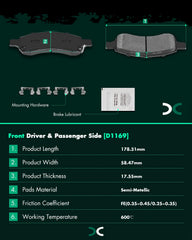 SCITOO pad back plate and anti-vibration gasket detail, reduces brake noise