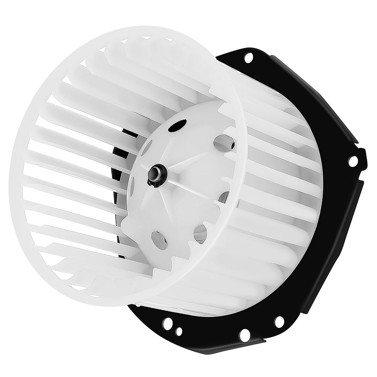 SCITOO blower motor front view showing compact housing and quick fit benefits