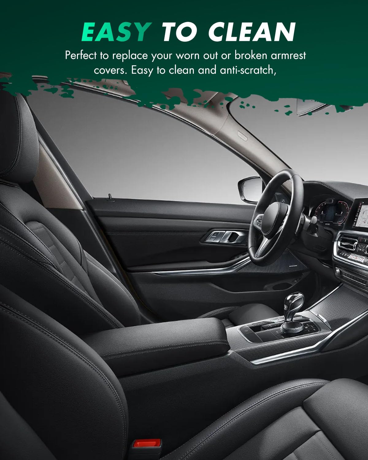SCITOO microfiber leather texture close-up highlighting easy-clean surface