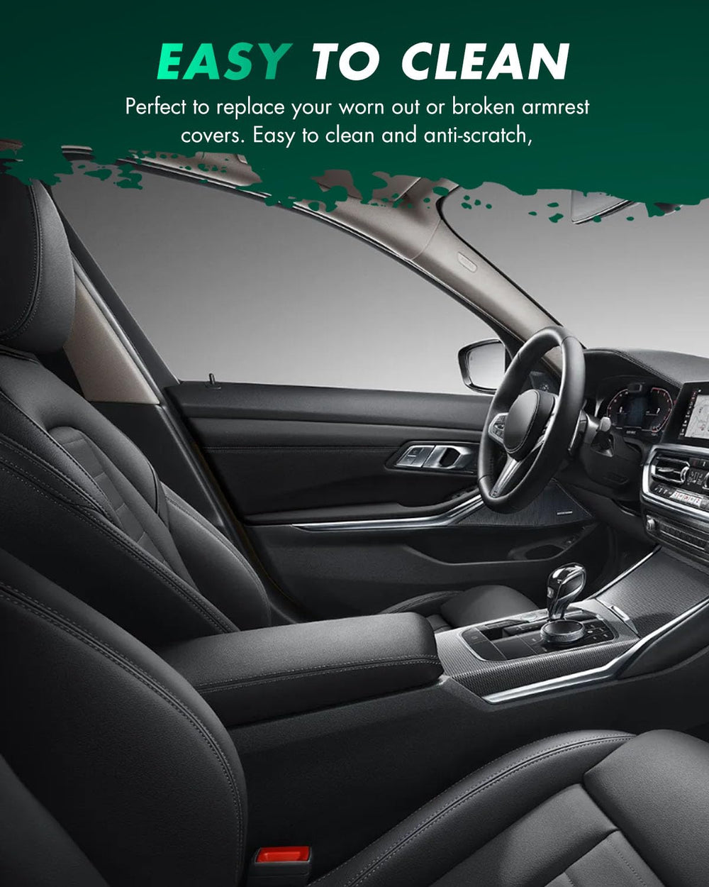 SCITOO microfiber leather texture close-up highlighting easy-clean surface