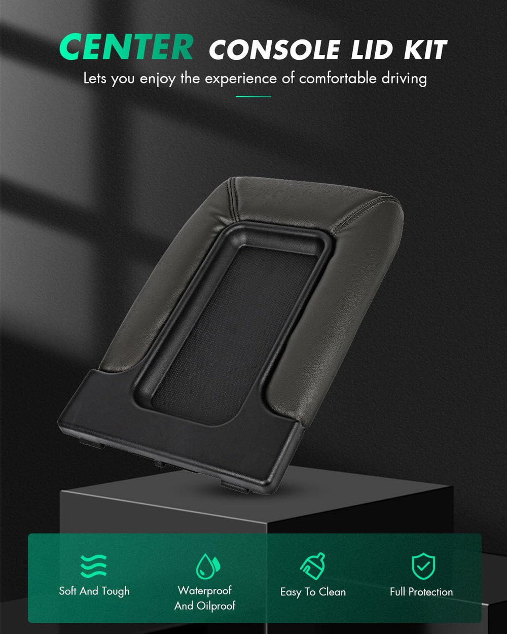 SCITOO dark grey lid side profile illustrating low-profile OEM-like appearance