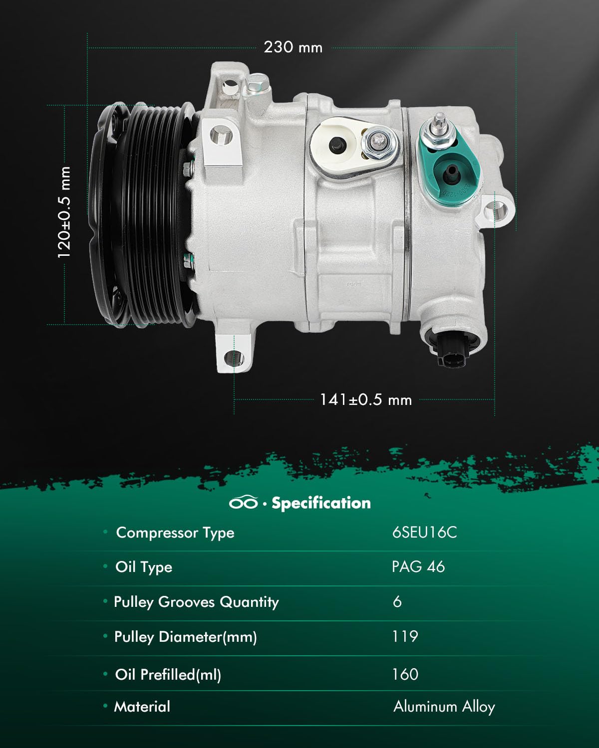 SCITOO compressor packaged with hardware showing complete replacement kit
