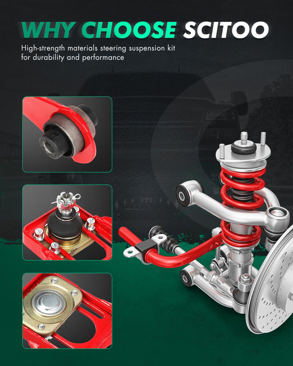SCITOO bushing and mounting hole detail to ensure correct alignment