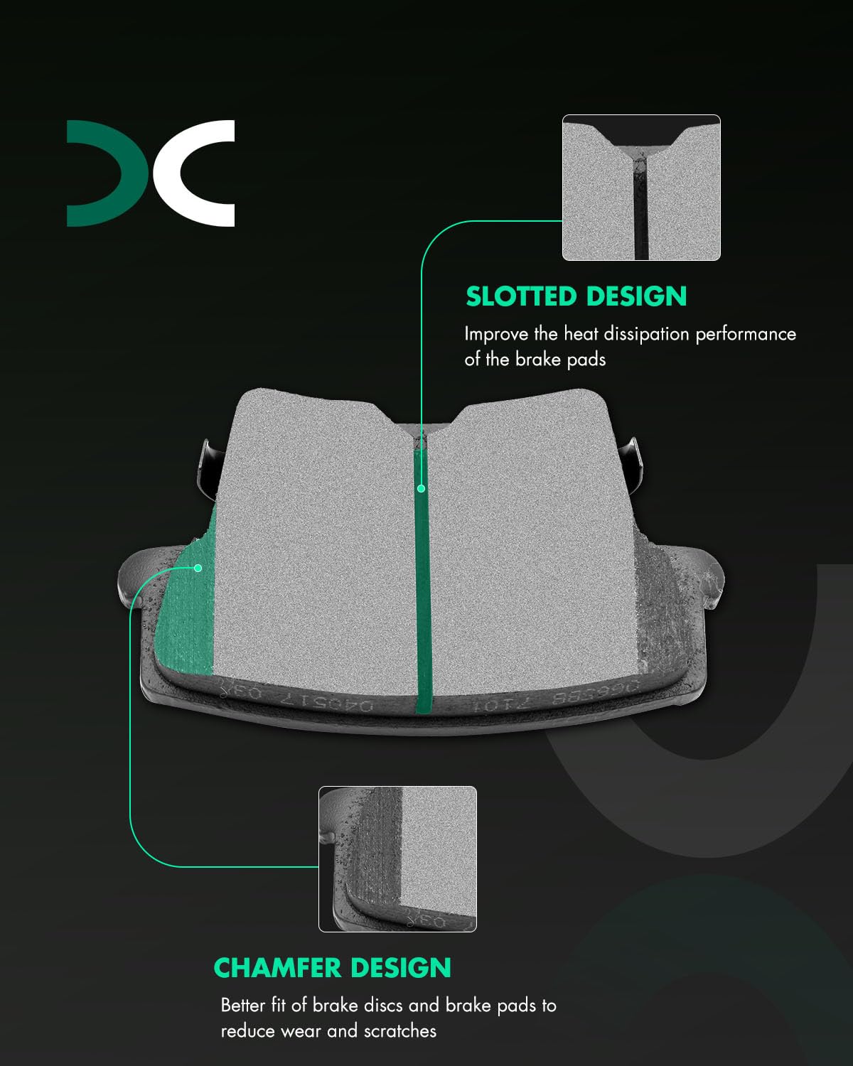 SCITOO pad slot close-up showing ceramic surface for heat management benefit